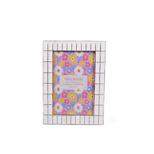 Flora Bunda 4" x 6" Double Brick Wall Zinc Alloy Picture Frame
